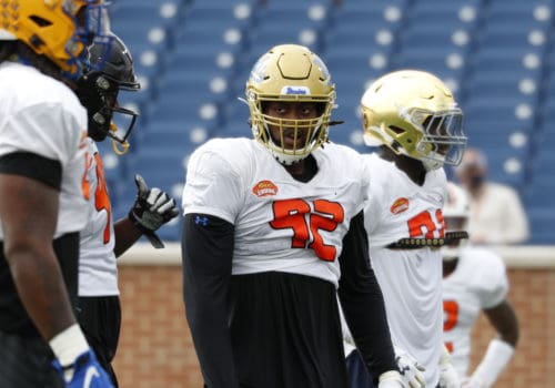 Ade Ogundeji Senior Bowl Notre Dame