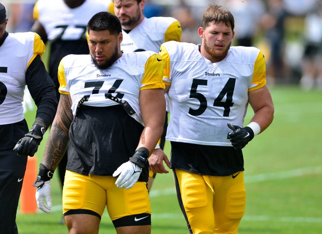 Pittsburgh Steelers OL Troy Fautanu Zach Frazier