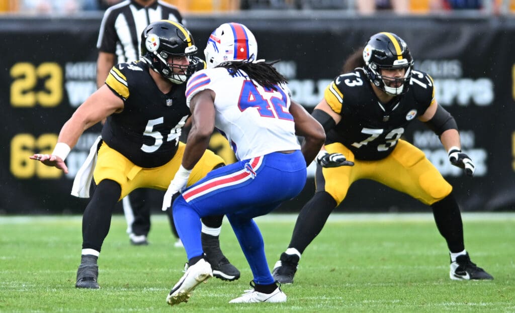 Pittsburgh Steelers OL Zach Frazier, Isaac Seumalo