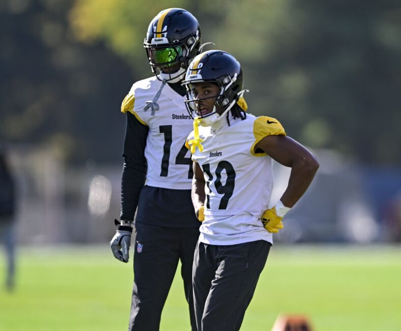 Pittsburgh Steelers WR George Pickens and Calvin Austin