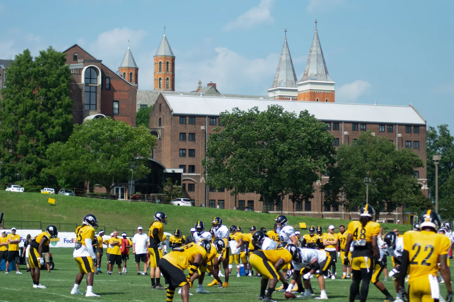 Preparing Heinz Field for Training Camp