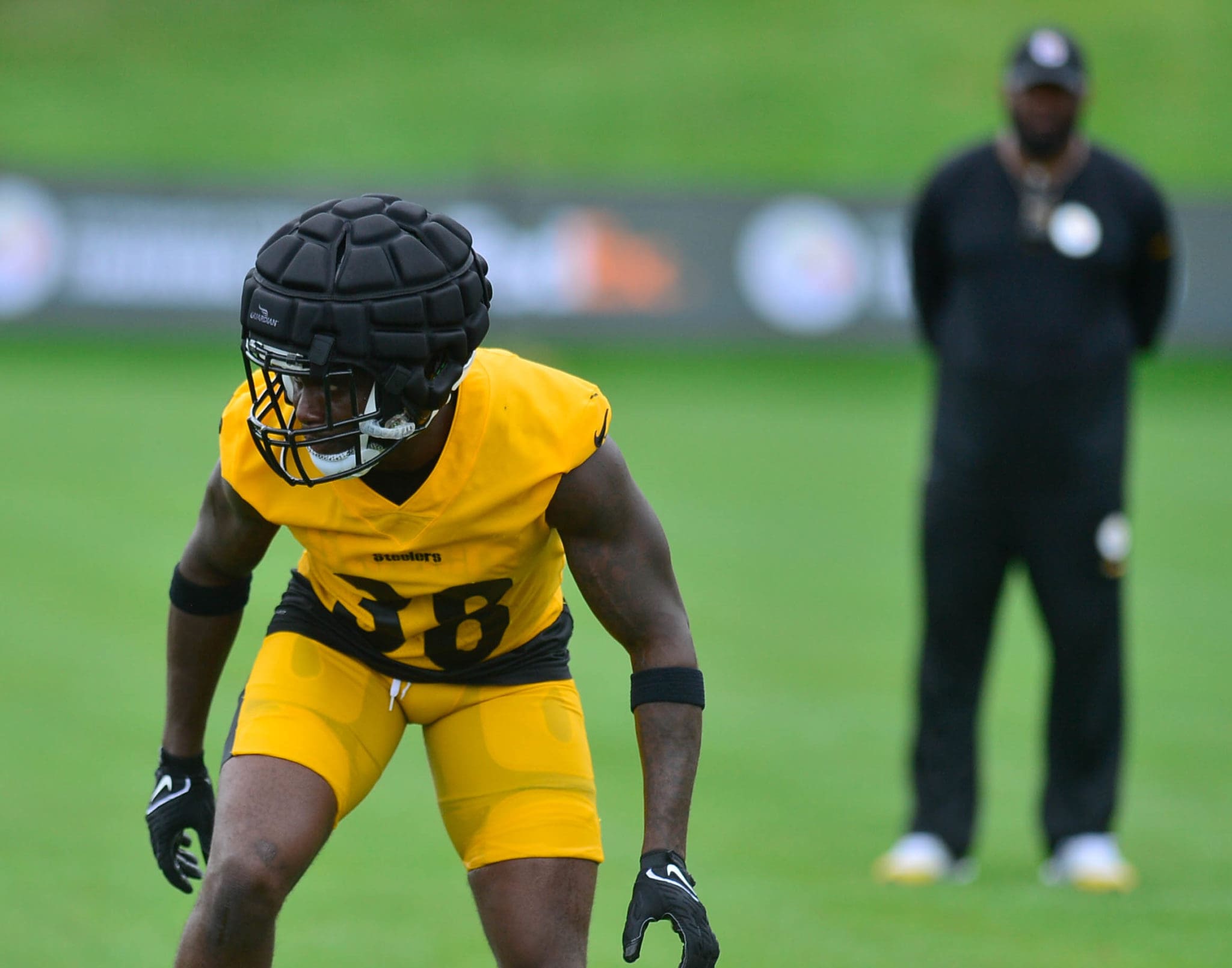 Pittsburgh Steelers #30 Karl Joseph 2021 Practice Used Gold Defense Jersey