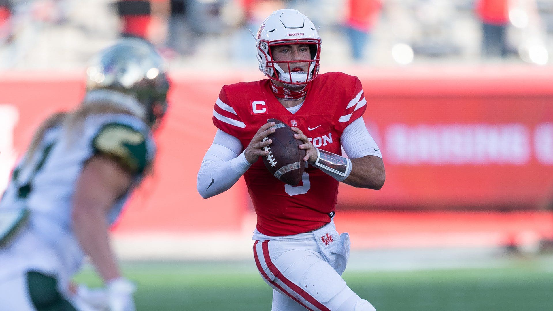 Quarterback Clayton Tune runs the 40-yard dash at the 2023 NFL