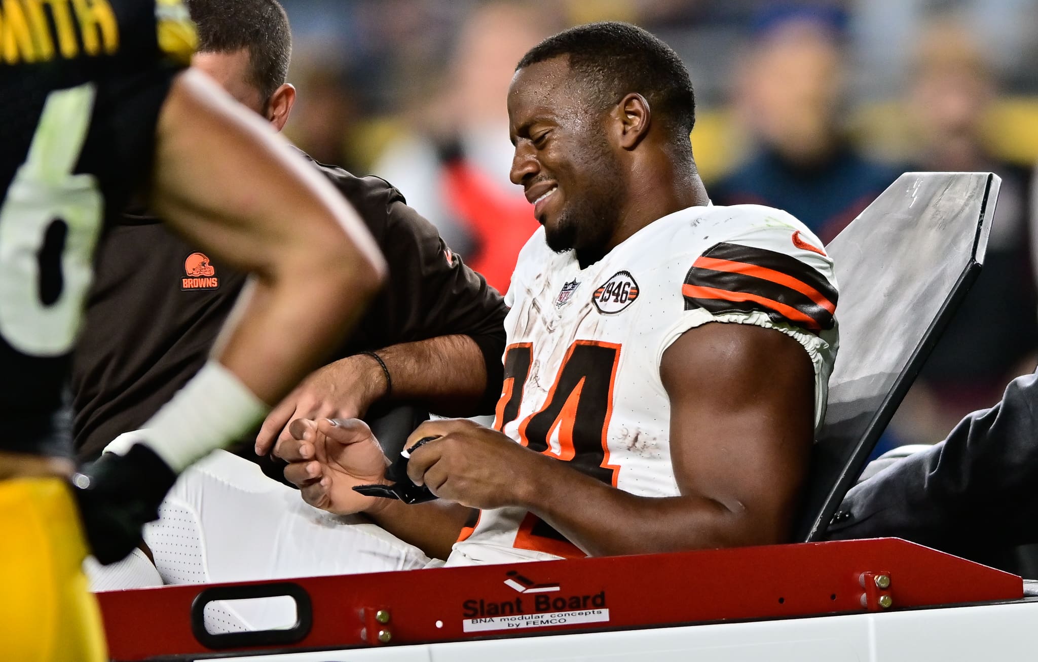 Nick Chubb cherishes time spent with Jim Brown, honored to share