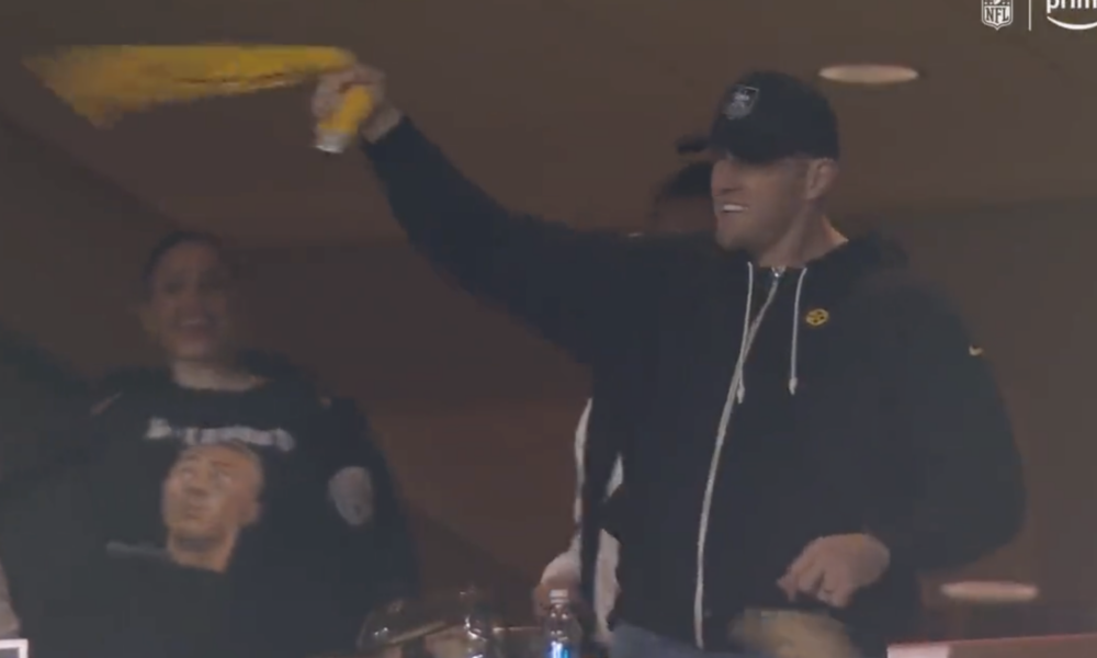 J.J. Watt Has a Blast at Steelers Game, 'Waving That Damn Towel'