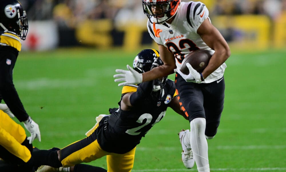 Cincinnati Bengals wide receiver Tyler Boyd in a game against the Pittsburgh Steelers on Dec. 23, 2023. -- Steelers Now / Ed Thompson